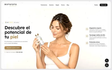 Portada del web de amarama
