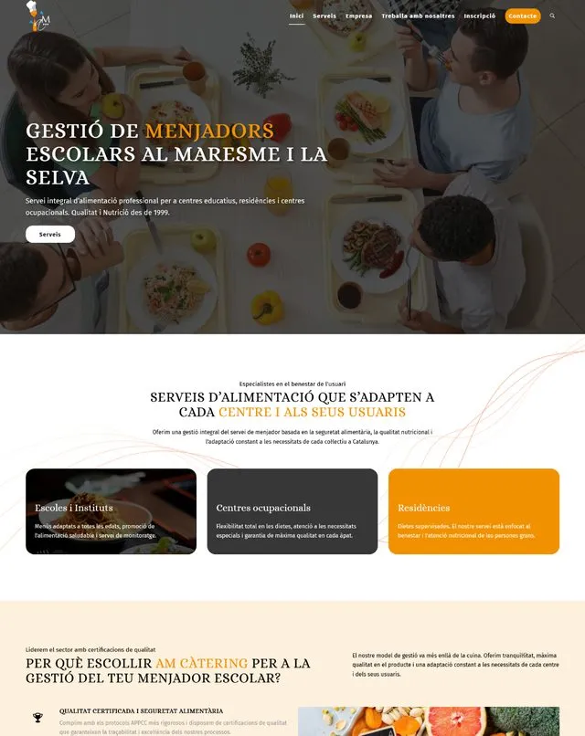 Web de Amcatering3000 (Càtering)