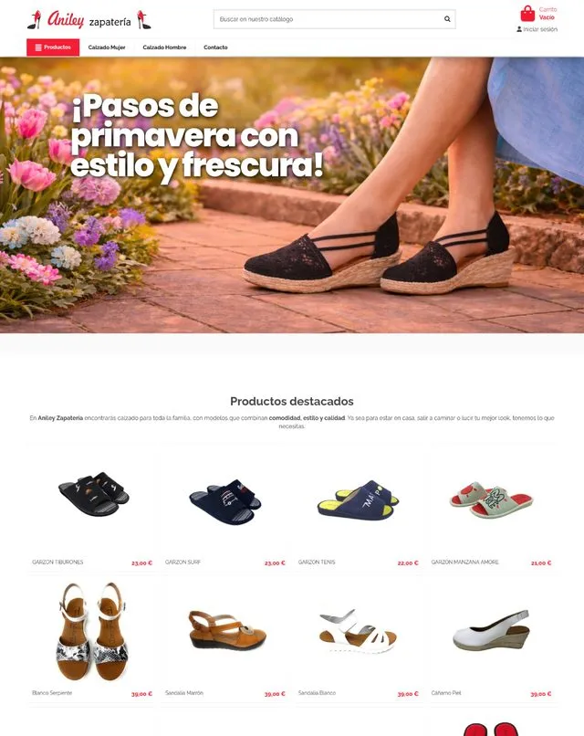 Web de Aniley Zapatería (Sabateria)