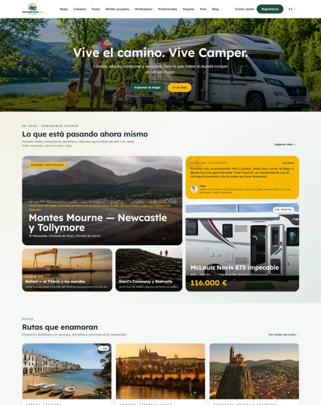 Web de Campemos (Rutes amb càmper)