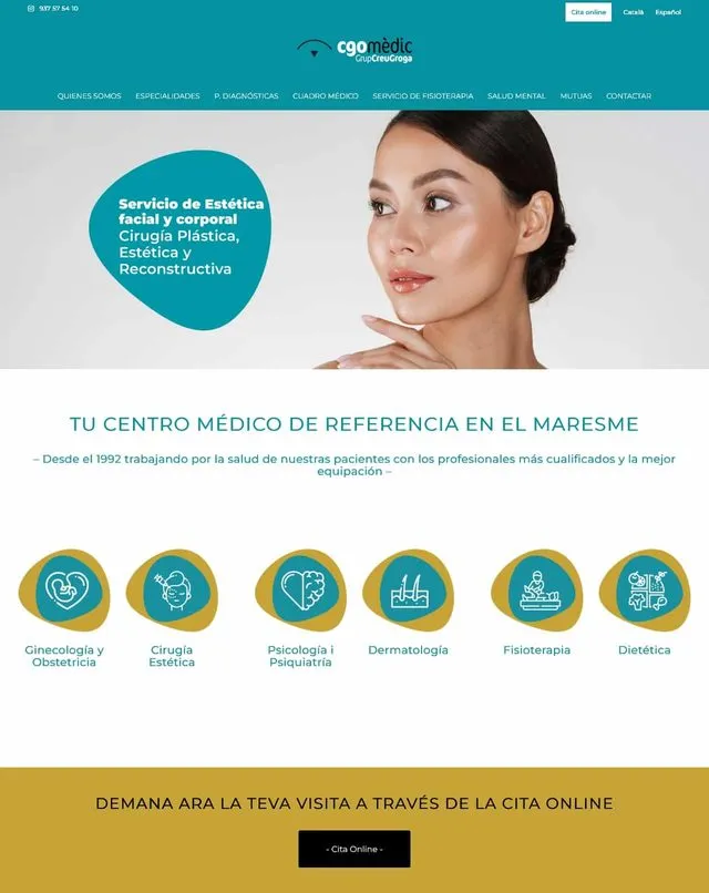 Web de Cgo Mèdic (Centre mèdic)