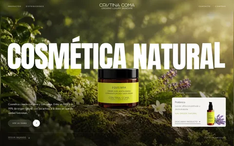 Portada del web de Cristina Coma