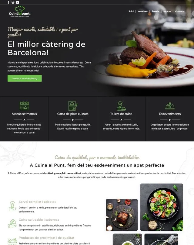 Web de cuinaalpunt (Càtering)