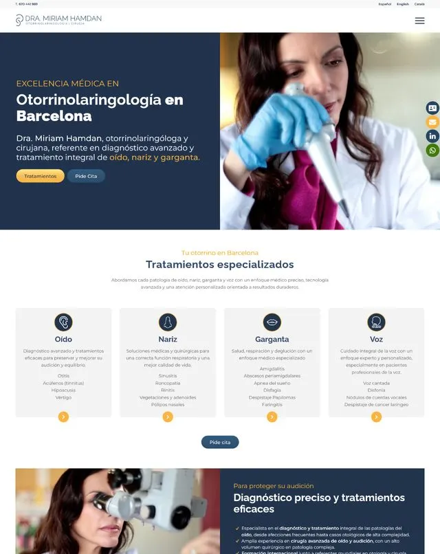 Web de DoctoraHandam (Otorinolaringologia)