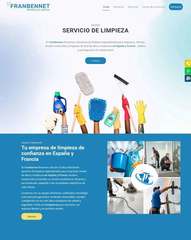 Web de Franbennet (Servei de neteja)