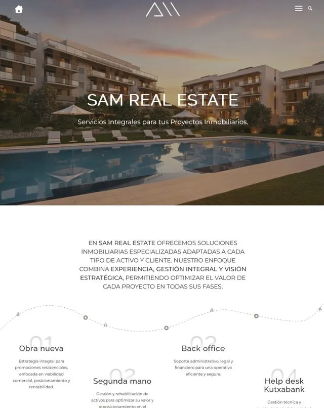 Web de Grupo Sam | Real State Management (Immobiliària)