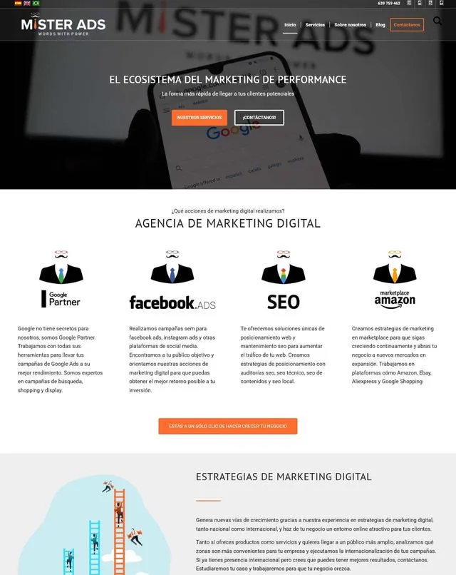 Web de misterads (Màrqueting)