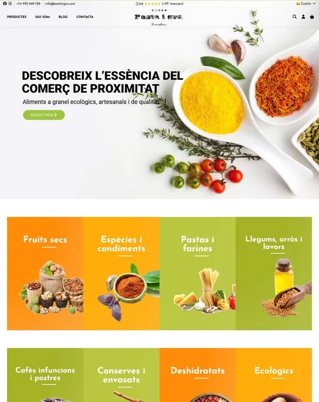 Web de Pasta i Gra (Alimentació)