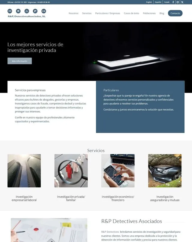 Web de detectives (Detectius)