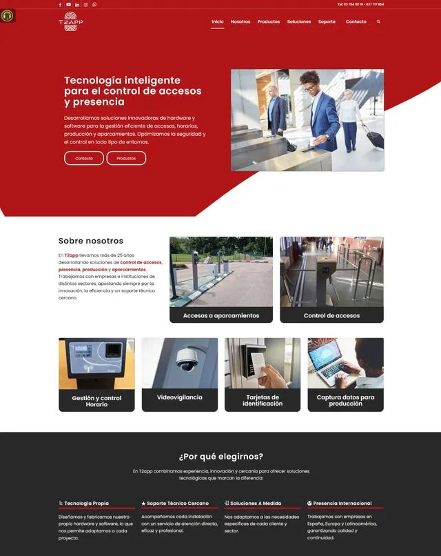 Web de T2app (Maquinari)