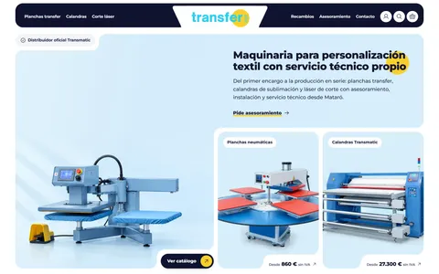 Portada del web de Transferdigit