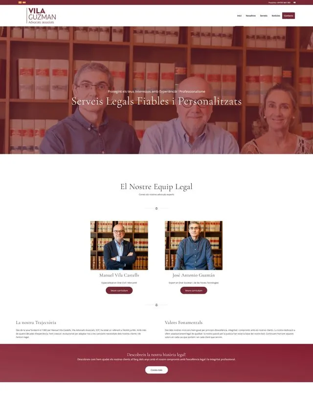Web de Vila Advocats (Serveis legals)