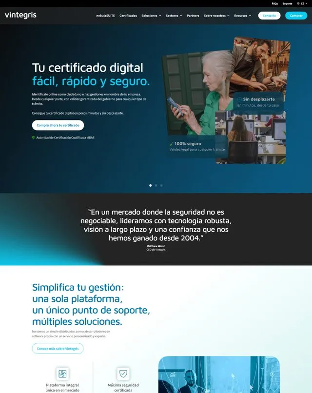 Web de Vintegris (Certificacions)